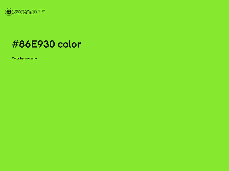 #86E930 color image