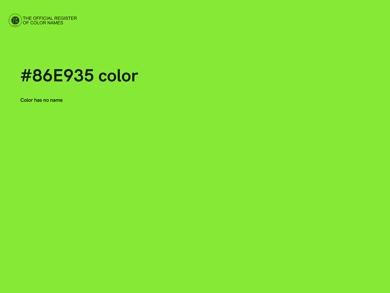 #86E935 color image