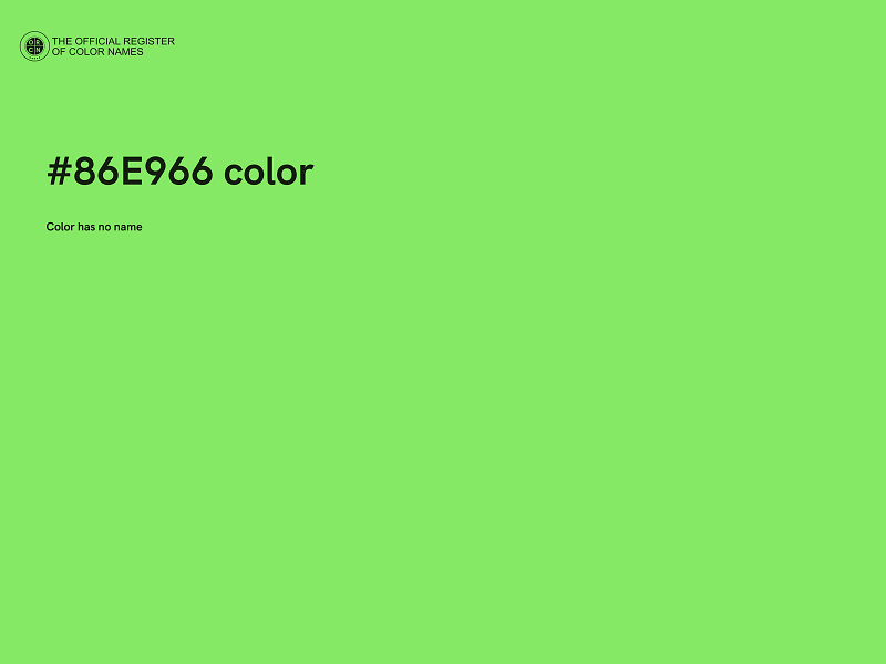 #86E966 color image