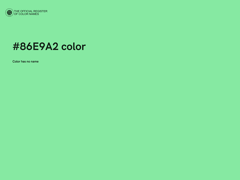 #86E9A2 color image