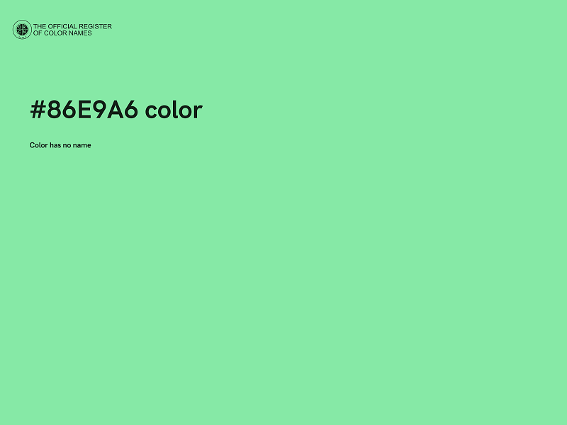 #86E9A6 color image