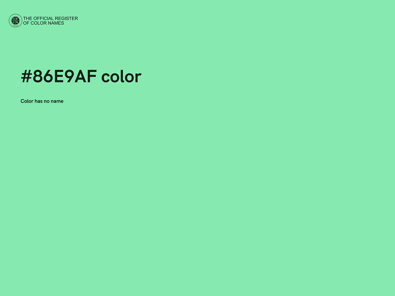 #86E9AF color image