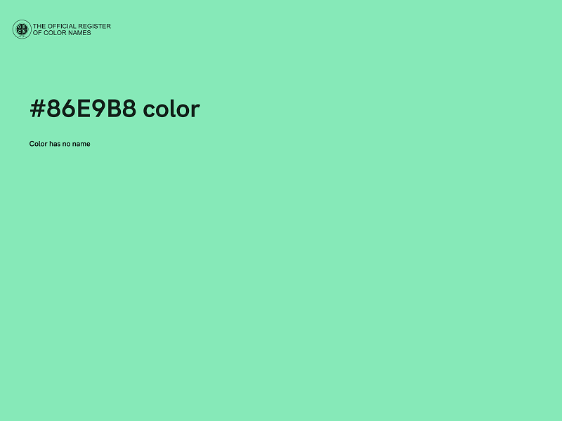 #86E9B8 color image