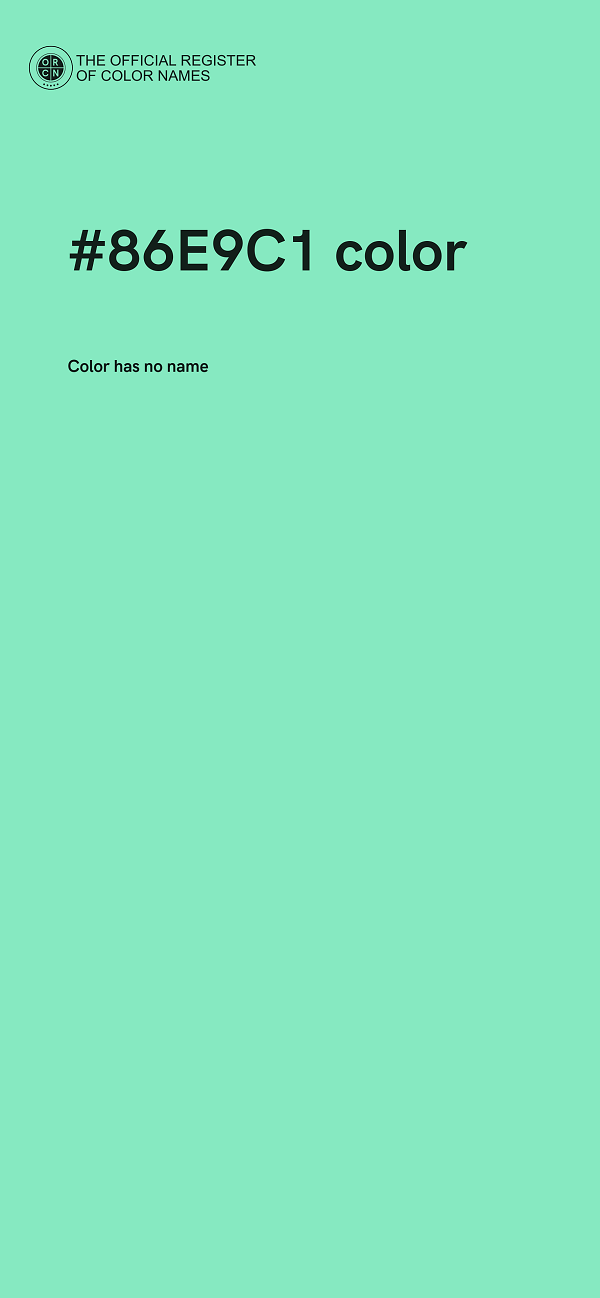 #86E9C1 color image