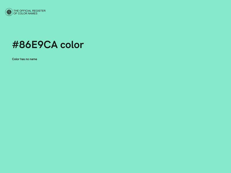 #86E9CA color image