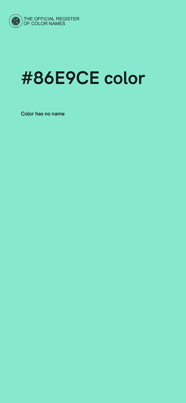 #86E9CE color image
