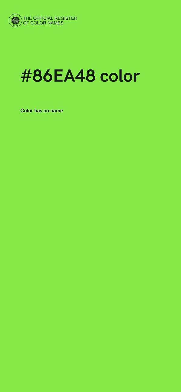 #86EA48 color image