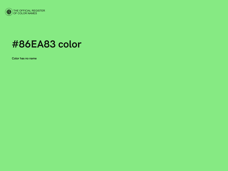 #86EA83 color image