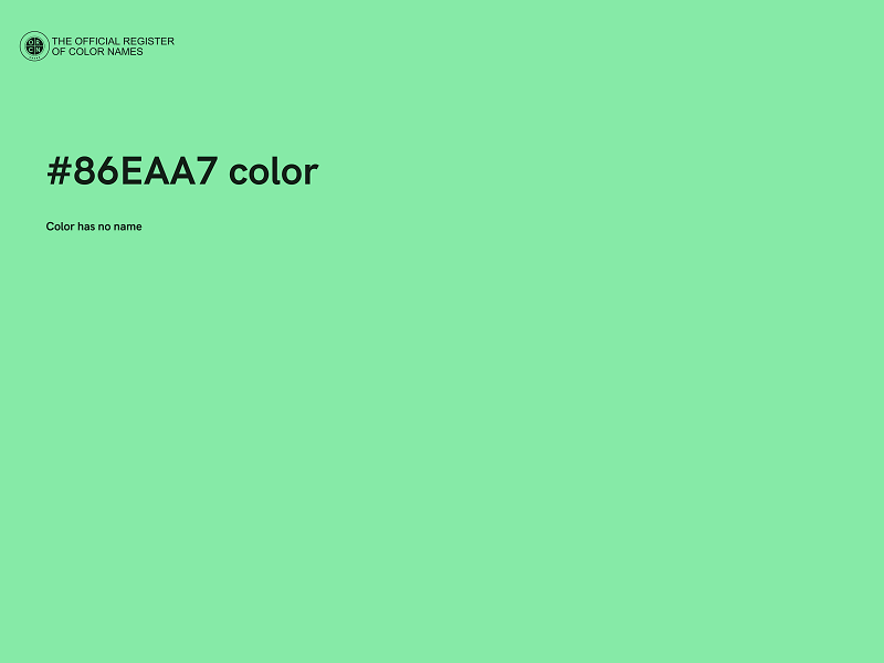 #86EAA7 color image