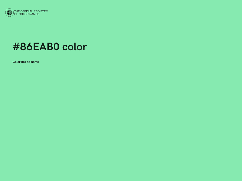 #86EAB0 color image