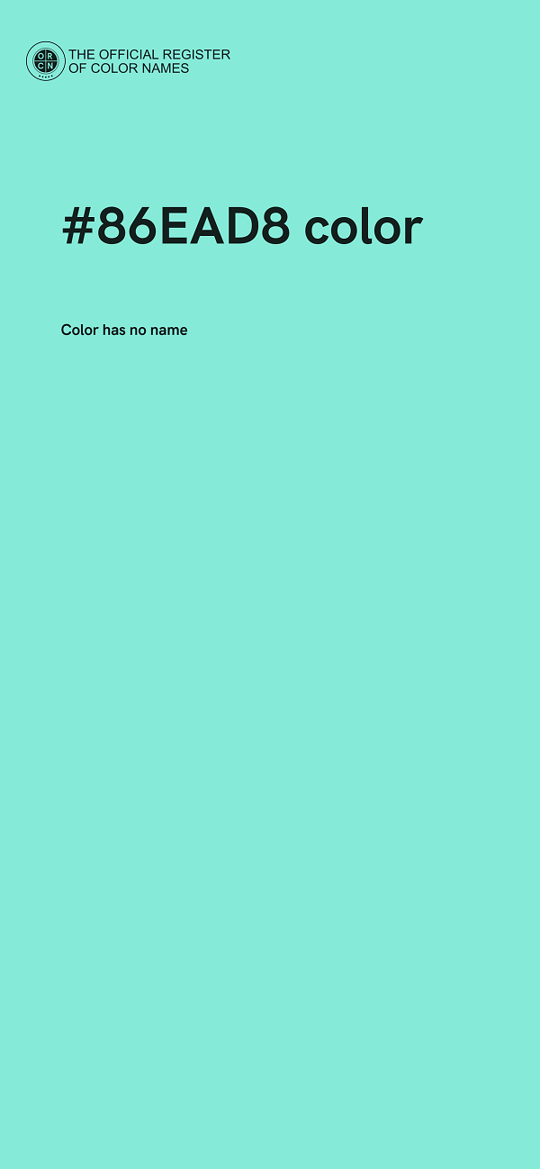 #86EAD8 color image