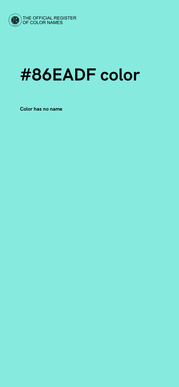 #86EADF color image