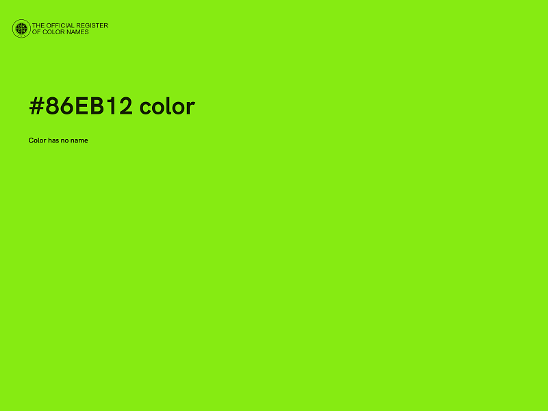 #86EB12 color image