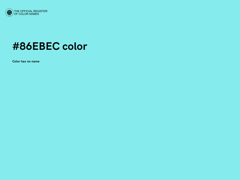 #86EBEC color image