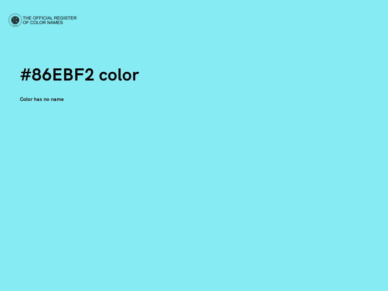 #86EBF2 color image
