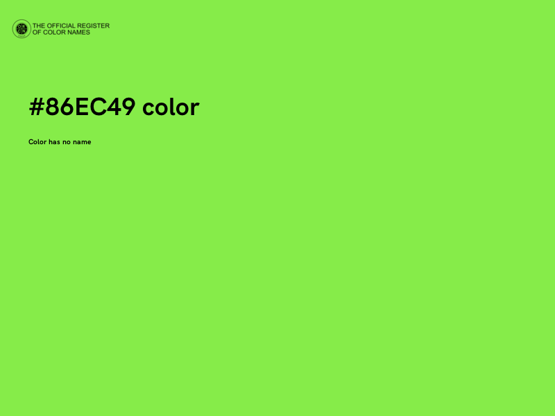 #86EC49 color image