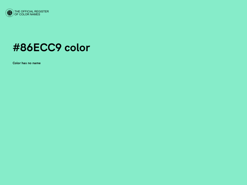 #86ECC9 color image