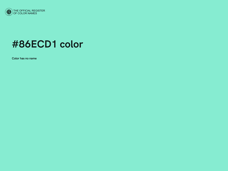 #86ECD1 color image