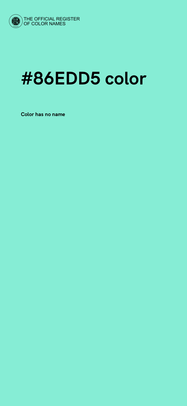 #86EDD5 color image