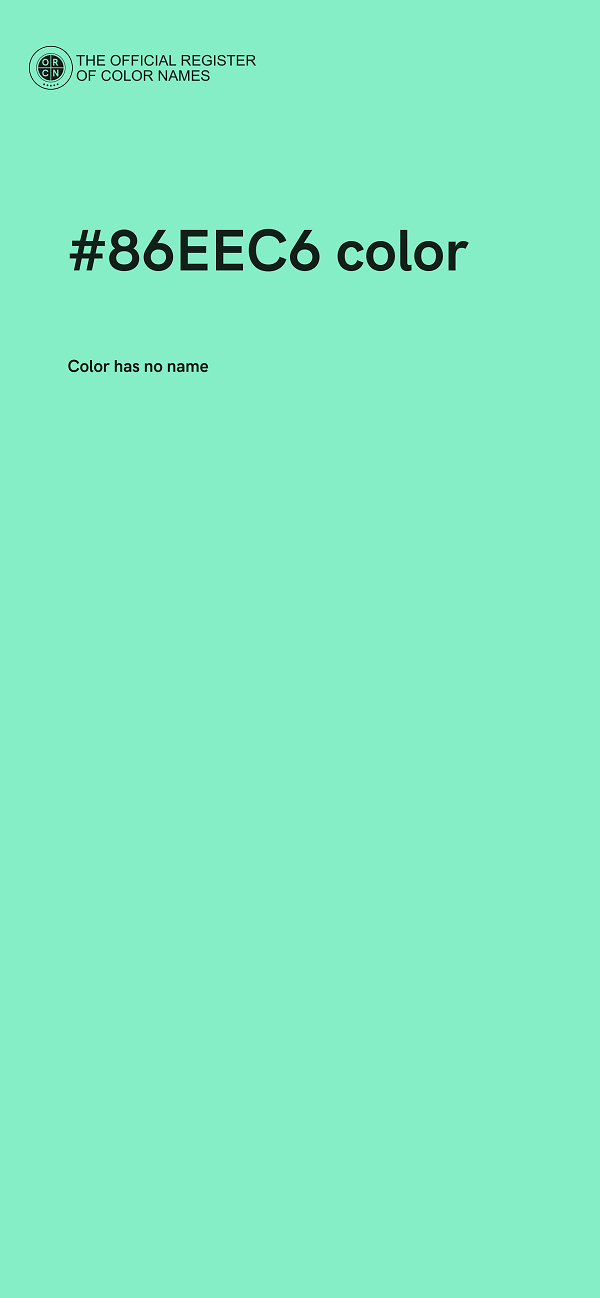 #86EEC6 color image