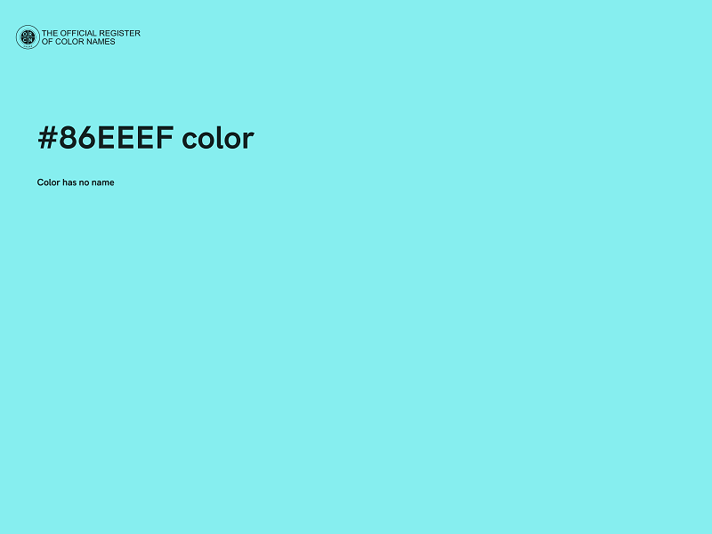 #86EEEF color image