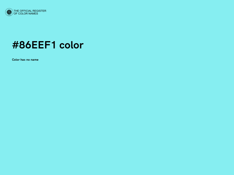 #86EEF1 color image