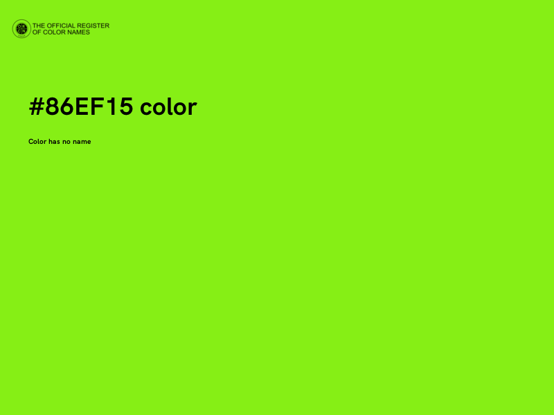 #86EF15 color image