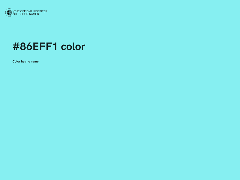 #86EFF1 color image