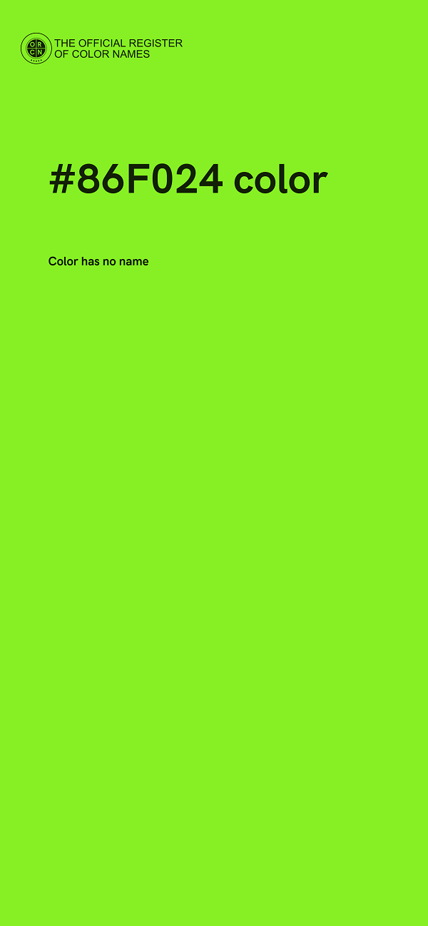 #86F024 color image