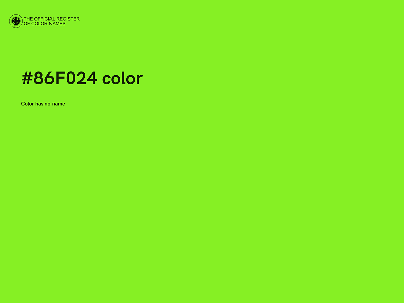 #86F024 color image