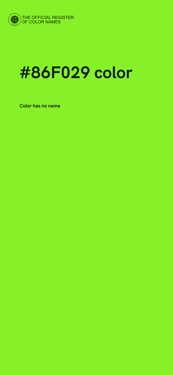 #86F029 color image