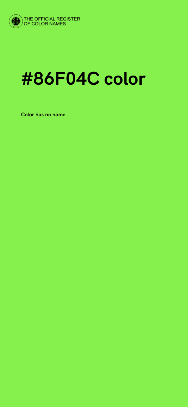 #86F04C color image