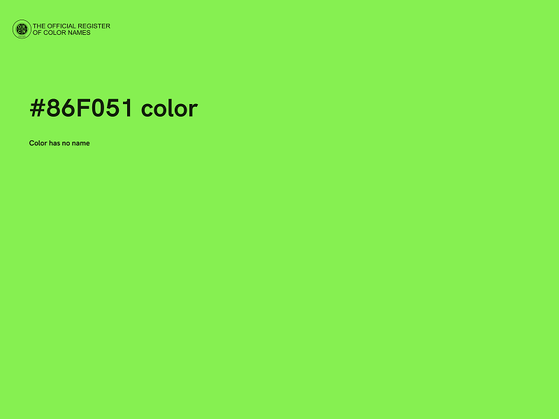 #86F051 color image