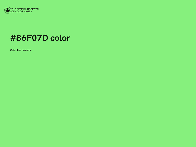 #86F07D color image