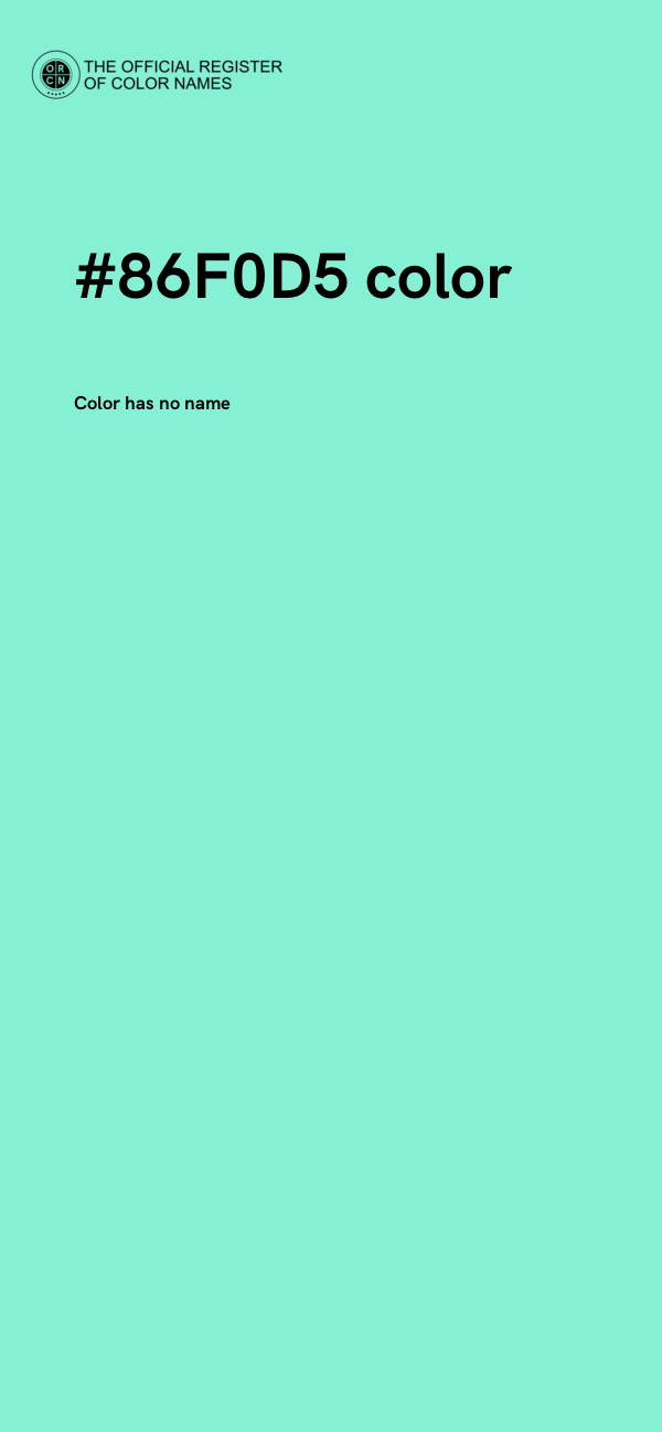 #86F0D5 color image