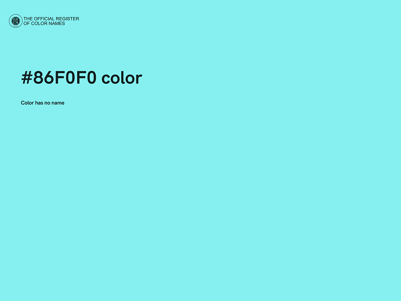 #86F0F0 color image