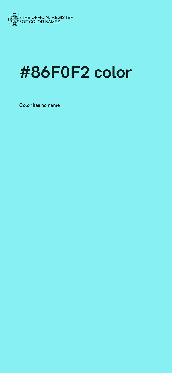 #86F0F2 color image
