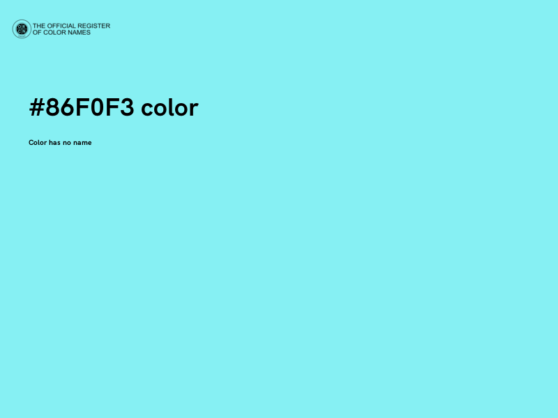 #86F0F3 color image