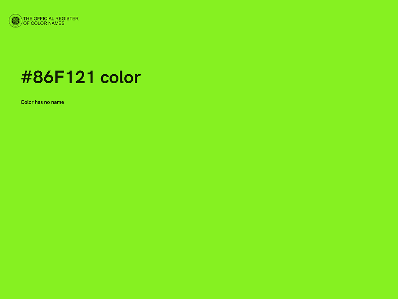 #86F121 color image