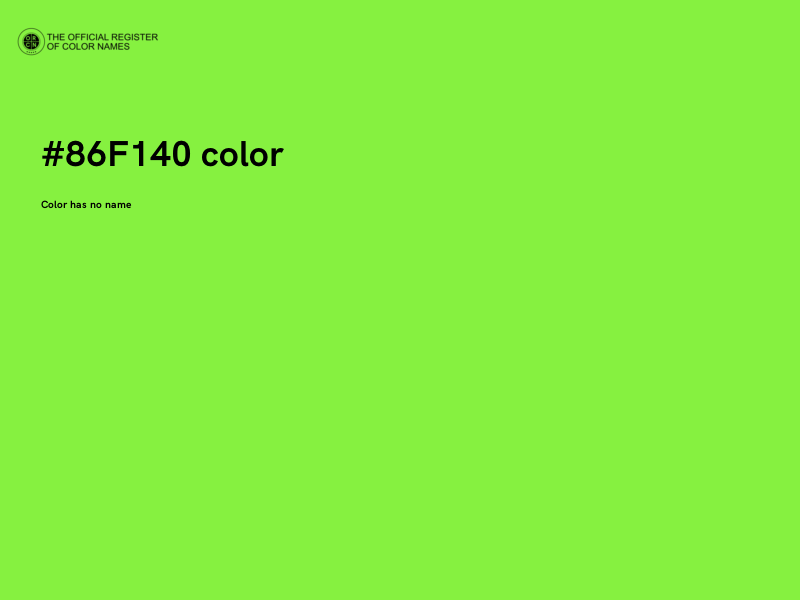 #86F140 color image