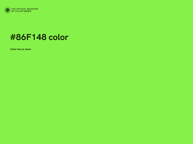 #86F148 color image