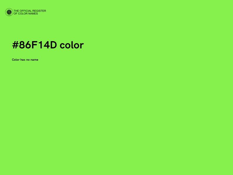 #86F14D color image