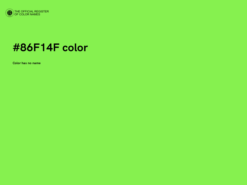 #86F14F color image
