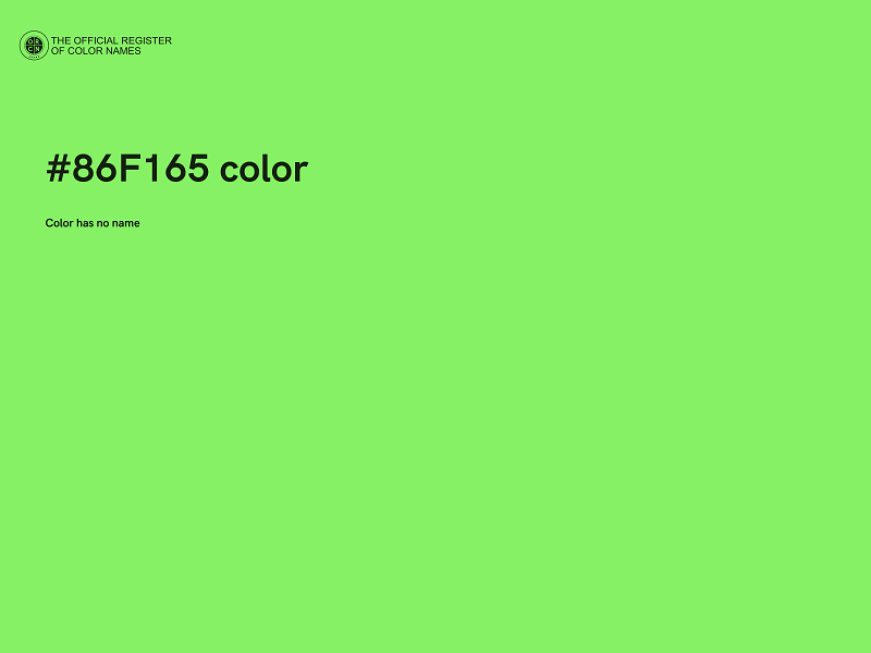#86F165 color image