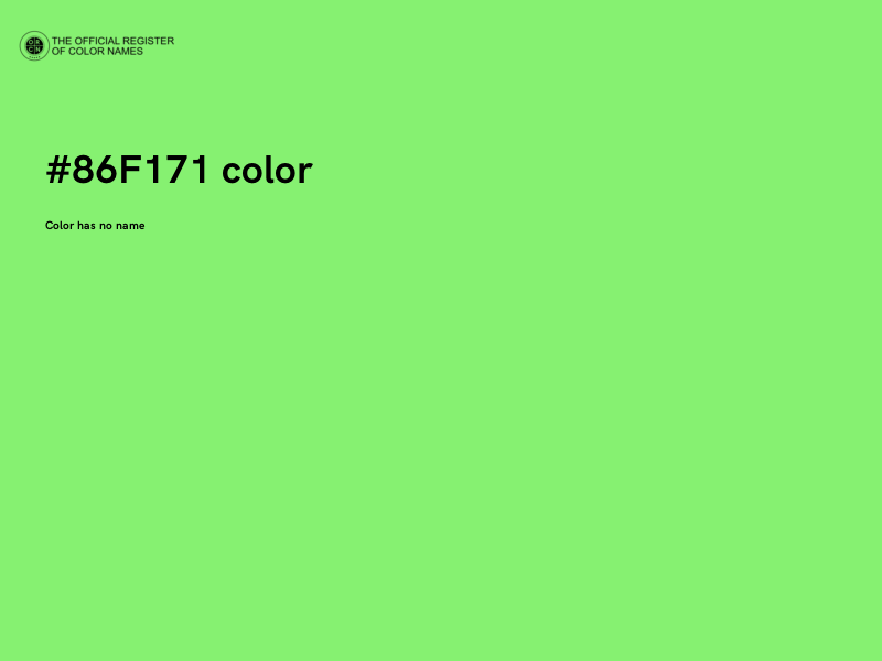 #86F171 color image