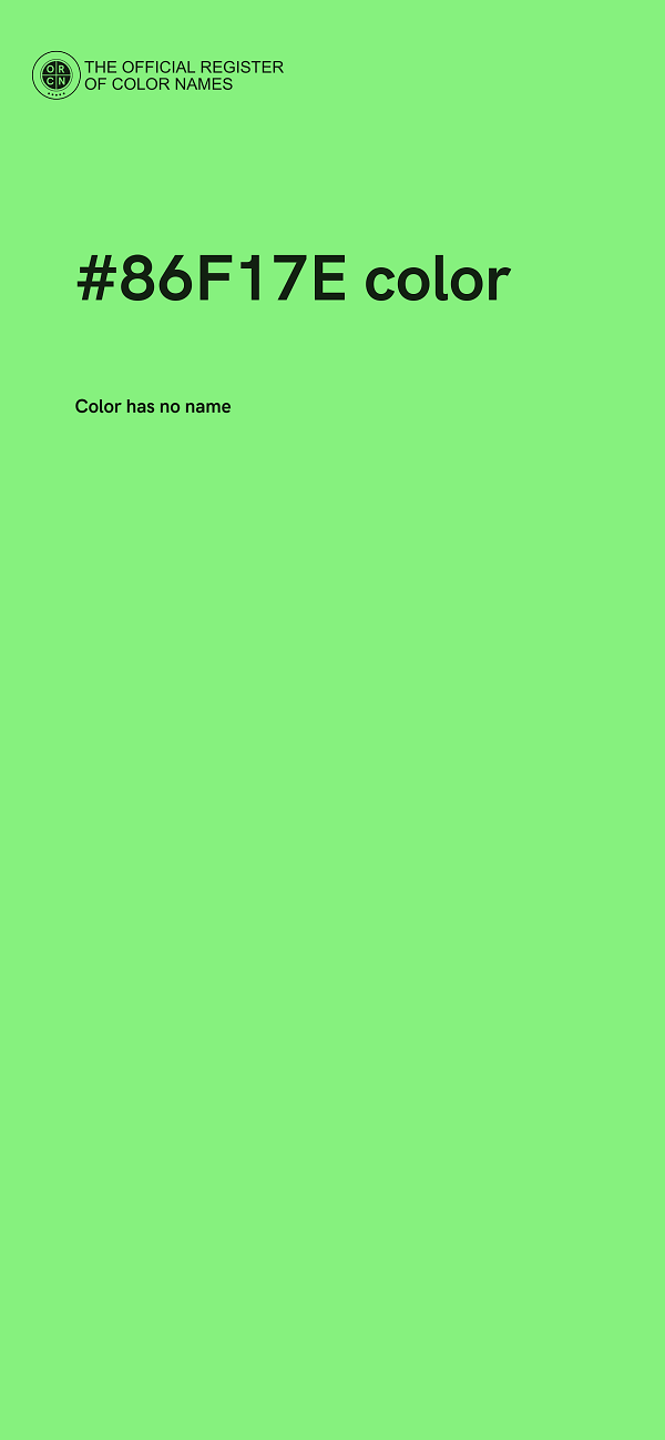 #86F17E color image