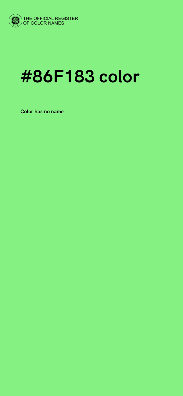 #86F183 color image
