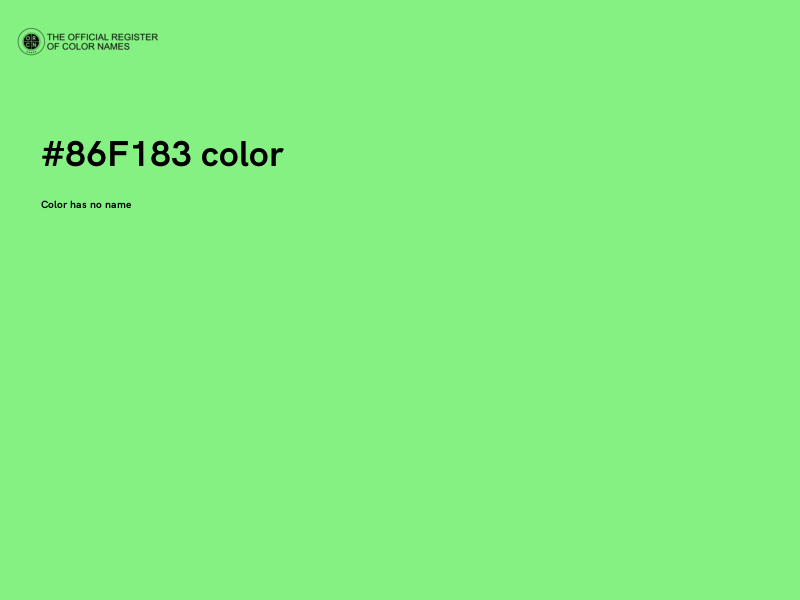 #86F183 color image