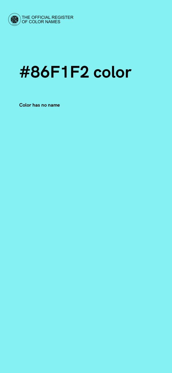 #86F1F2 color image