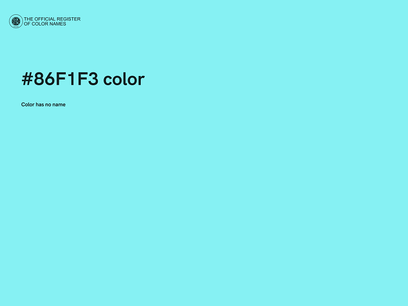 #86F1F3 color image